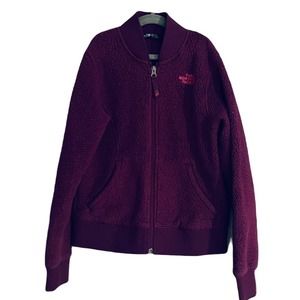 The North Face Kids Girls Purple Fuzzy Full Zip Jacket Size M/M (10-12)